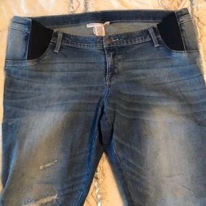 Liz Lange Maternity distressed denim